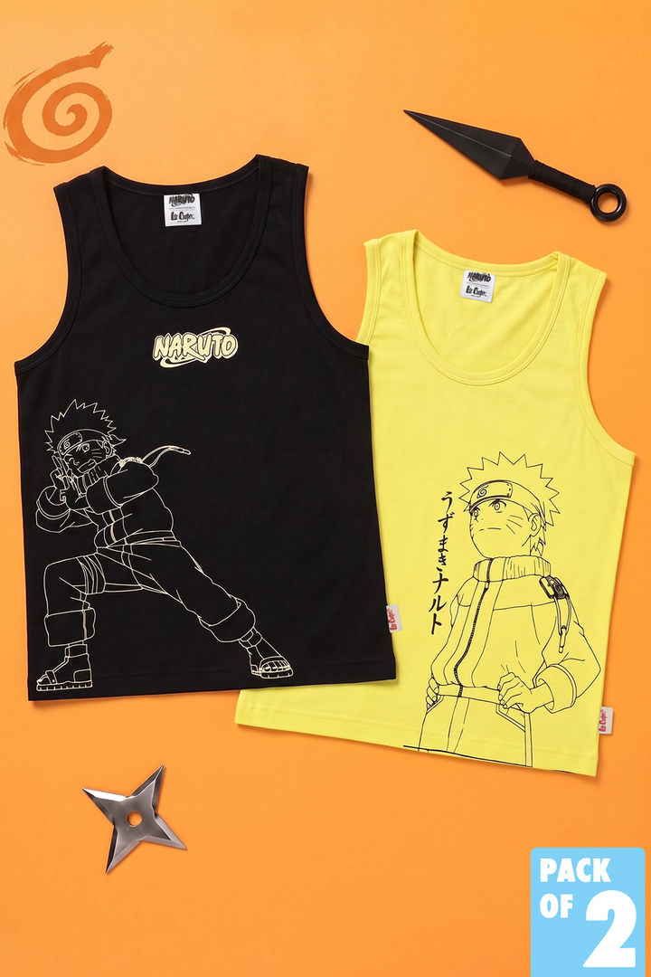 Lee Cooper Boys Naruto Vest (Pack of 2) - Multicolor — image 15